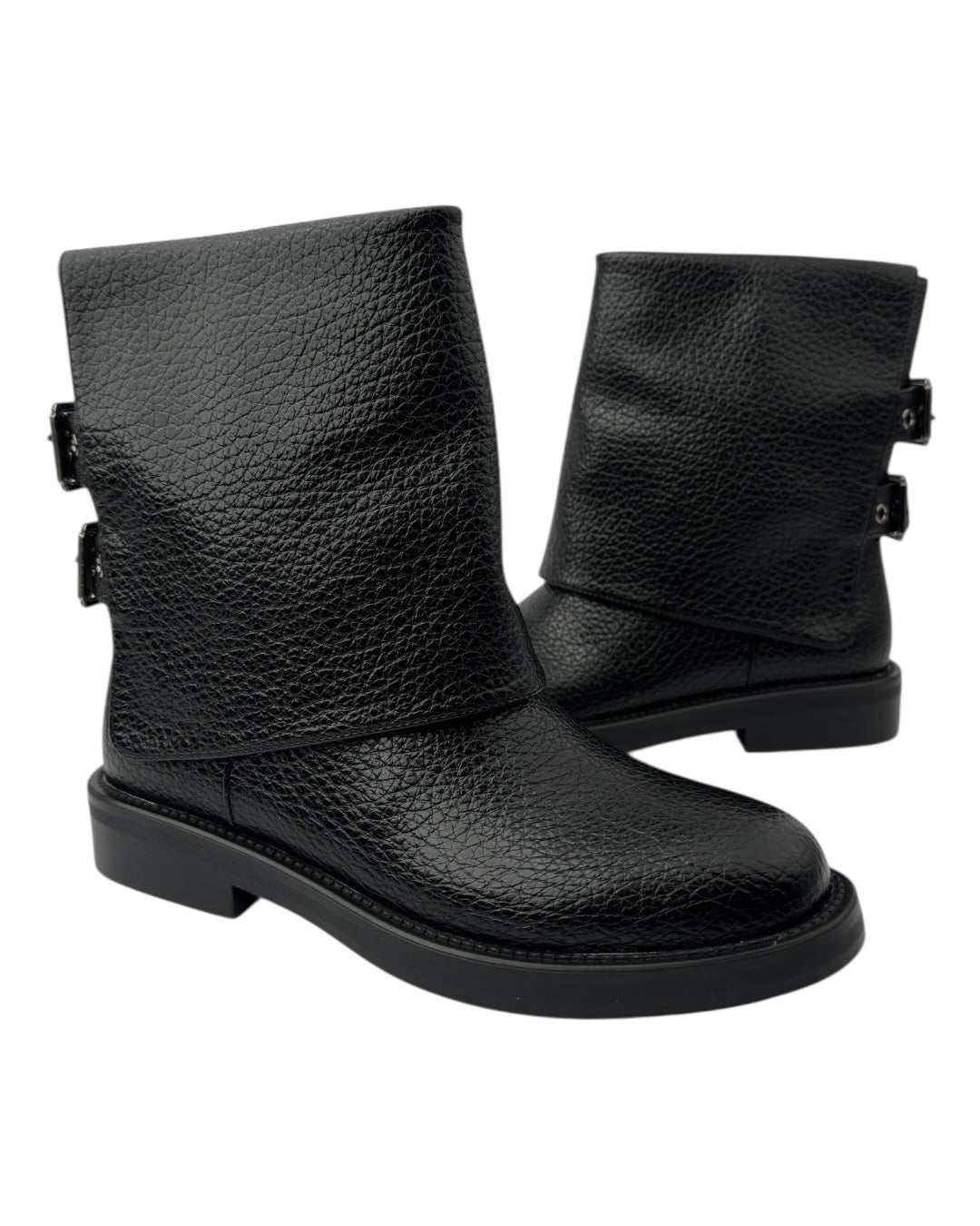 حذاء طويل قابل للطي مع مشبك خلفي