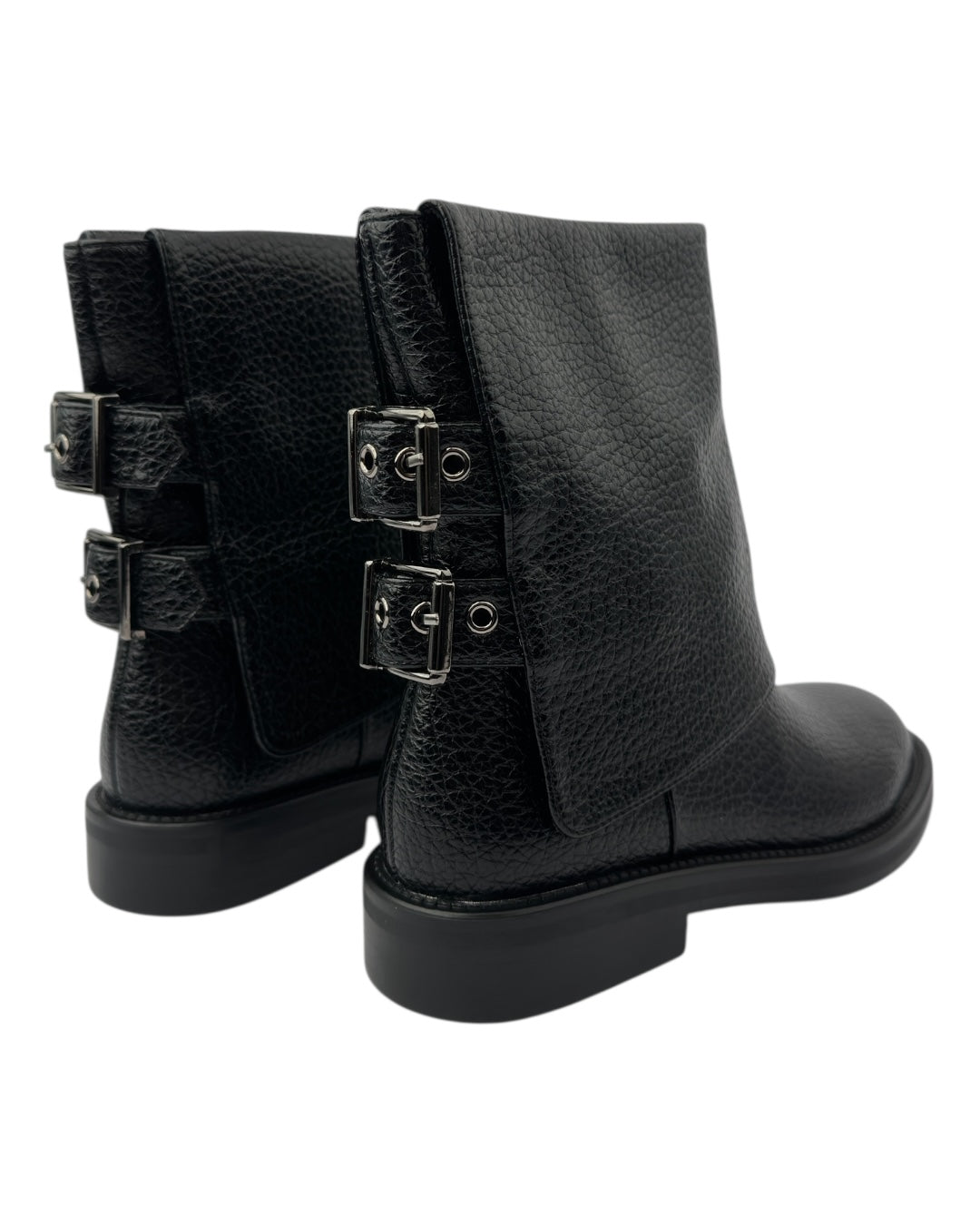 حذاء طويل قابل للطي مع مشبك خلفي