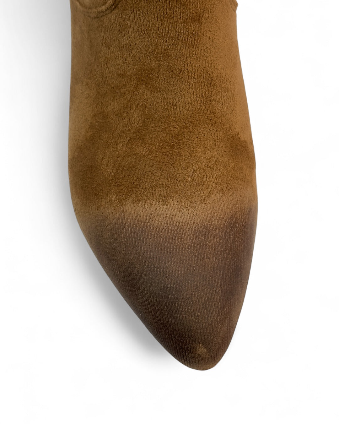 Suede pointed-toe flat boot