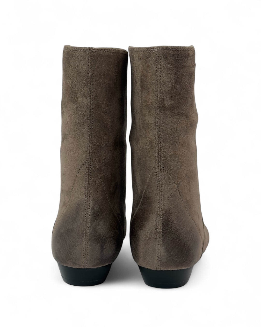 Suede pointed-toe flat boot