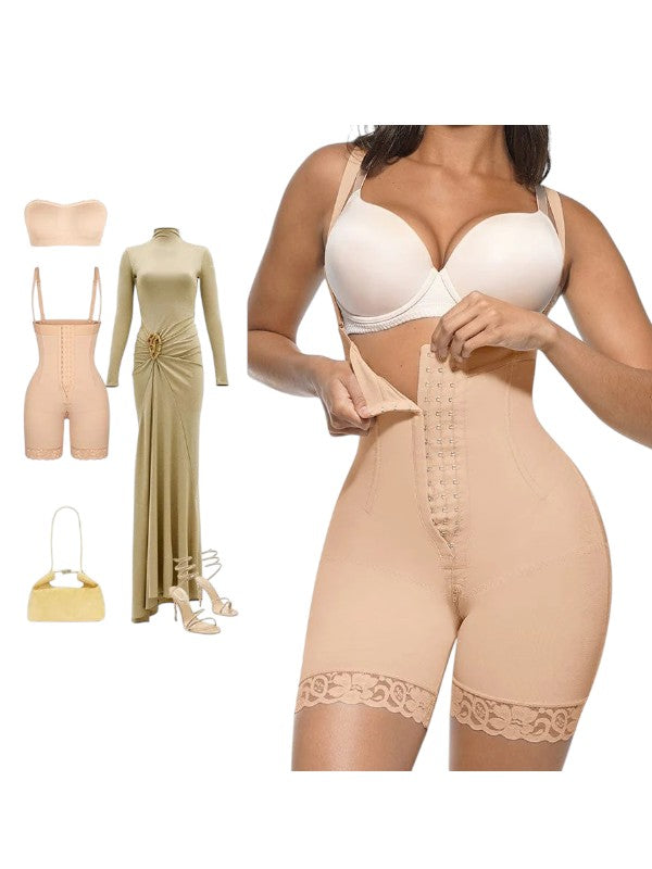Shapewear Shorts with Shoulder Straps