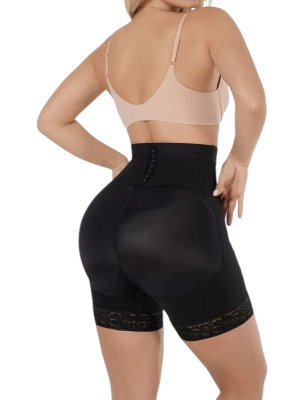 Corset shorts with elastic waistband