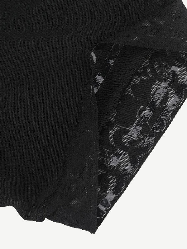 Corset shorts with elastic waistband
