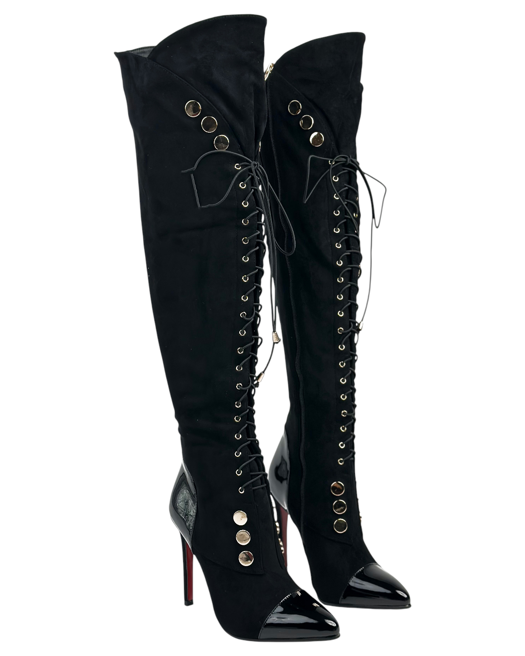 أحذية أنيقة بكعب عالٍ برباط